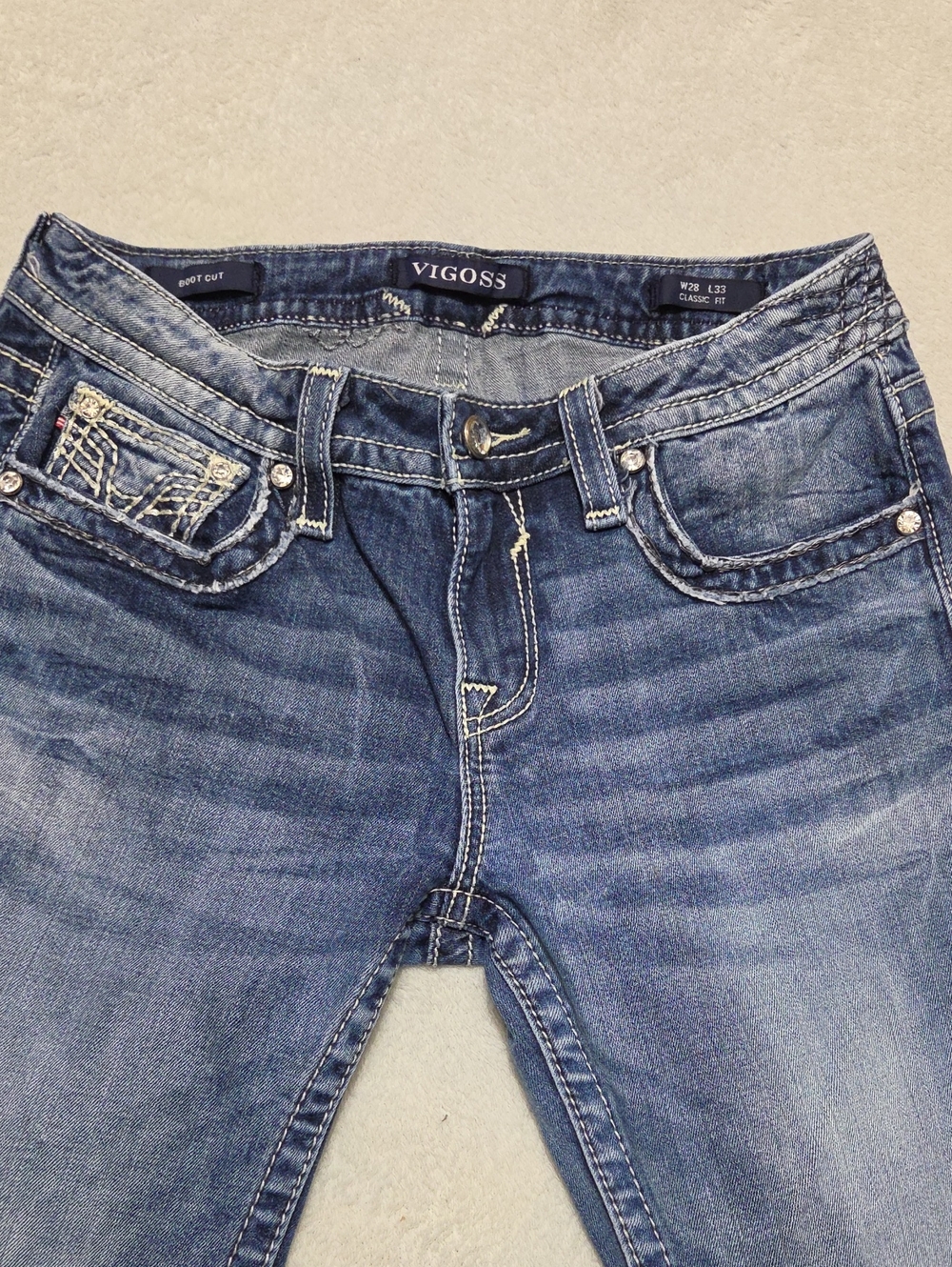 Vigoss Vintage Women's Medium Wash Bootcut Jeans